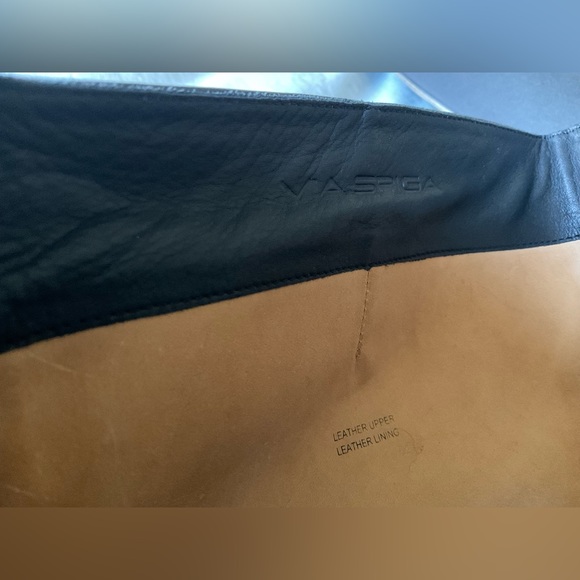 Via Spiga Kacey Black Leather Riding Boots Size 5.5 - Picture 5 of 5